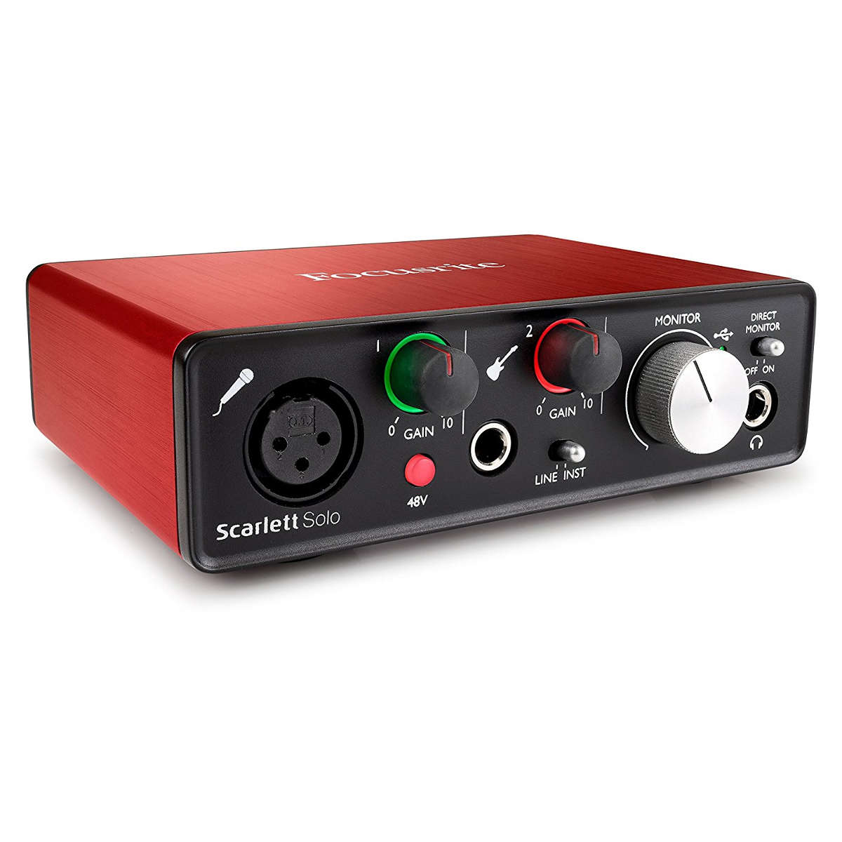 Focusrite Scarlett 2i2 Solo Interfaz de Audio USB 2x2 Music