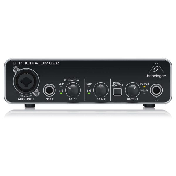 Behringer U-Phoria UMC22 Interfaz de Audio USB 2x2 Planet Music Behringer U-Phoria UMC22 Interfaz de Audio USB 2x2 Planet Music