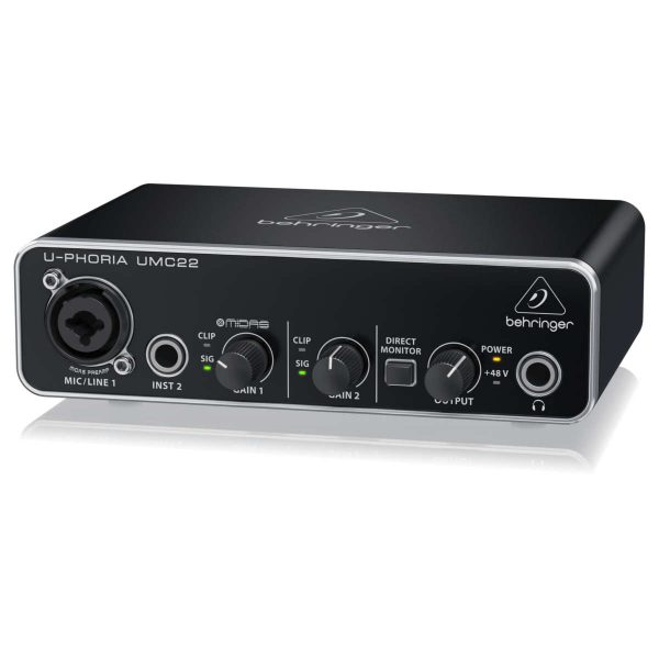 Behringer U-Phoria UMC22 Interfaz de Audio USB 2x2 Planet Music Behringer U-Phoria UMC22 Interfaz de Audio USB 2x2 Planet Music