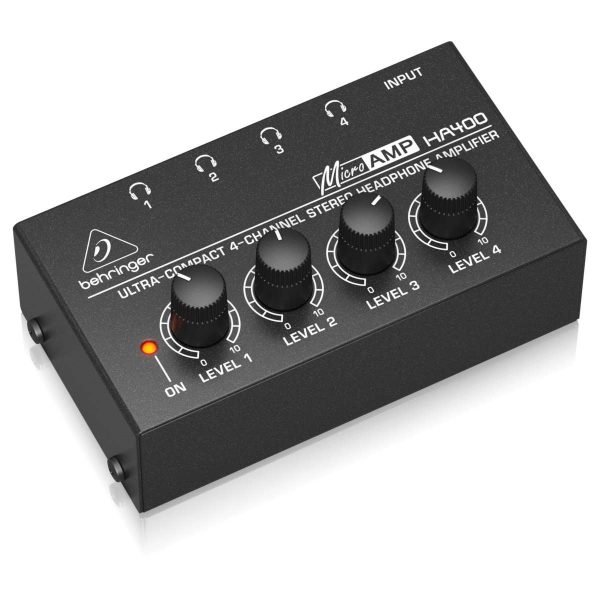 Behringer MicroAmp HA400 Amplificador de Audífonos de 4 Salidas