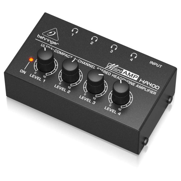 Behringer MicroAmp HA400 Amplificador de Audífonos de 4 Salidas