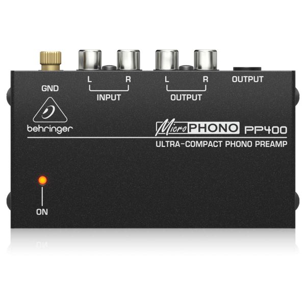 Behringer MicroPHONO PP400 Preamplificador de Phono para Tornamesa Planet Music Behringer MicroPHONO PP400 Preamplificador de Phono para Tornamesa Planet Music