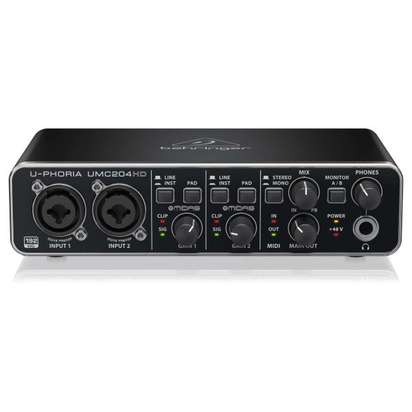 Behringer U-Phoria UMC204HD Interfaz de Audio USB 2x4 con MIDI IO Planet Music Behringer U-Phoria UMC204HD Interfaz de Audio USB 2x4 con MIDI IO Planet Music