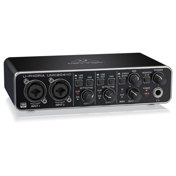 Behringer U-Phoria UMC204HD Interfaz de Audio USB 2x4 con MIDI IO Planet Music Behringer U-Phoria UMC204HD Interfaz de Audio USB 2x4 con MIDI IO Planet Music