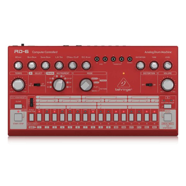 Behringer RD-6-RD Drum Machine Analoga Roja