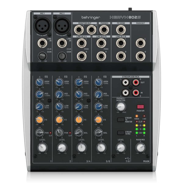 Behringer Xenyx 802S Mixer USB con Interfaz de Audio Planet Music