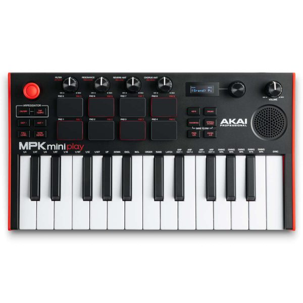 AKAI Professional MPK Mini Play MK3 Controlador MIDI de 25 Teclas con Sonidos Integrados y Parlante Planet Music AKAI Professional MPK Mini Play MK3 Controlador MIDI de 25 Teclas con Sonidos Integrados y Parlante Planet Music