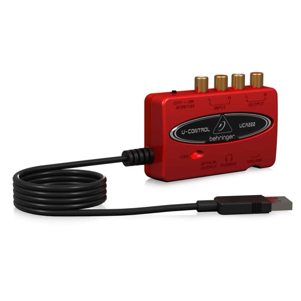 Behringer UCA222 Interfaz de Audio USB 2x2 con Salida Digital Optica Planet Music Behringer UCA222 Interfaz de Audio USB 2x2 con Salida Digital Optica Planet Music