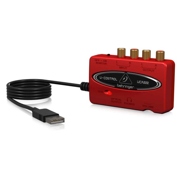 Behringer UCA222 Interfaz de Audio USB 2x2 con Salida Digital Optica Planet Music Behringer UCA222 Interfaz de Audio USB 2x2 con Salida Digital Optica Planet Music