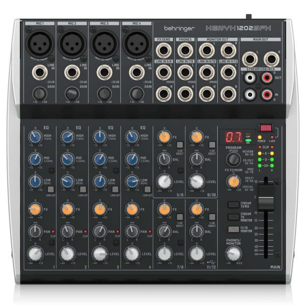 Behringer Xenyx 1202SFX Mixer Anàlogo con Interfaz de Audio USB y FX Behringer Xenyx 1202SFX Mixer Anàlogo con Interfaz de Audio USB y FX