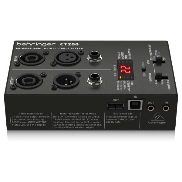 Behringer CT200 Tester de Cable Profesional 8 en Planet Music Behringer CT200 Tester de Cable Profesional 8 en Planet Music