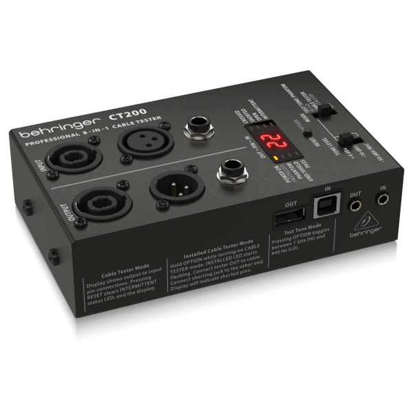 Behringer CT200 Tester de Cable Profesional 8 en Planet Music Behringer CT200 Tester de Cable Profesional 8 en Planet Music