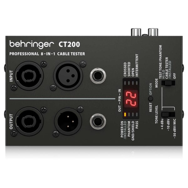 Behringer CT200 Tester de Cable Profesional 8 en Planet Music Behringer CT200 Tester de Cable Profesional 8 en Planet Music