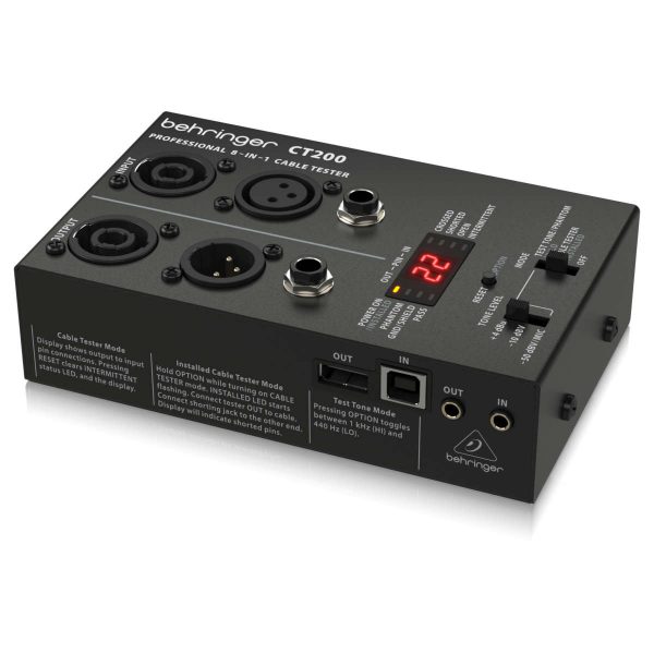Behringer CT200 Tester de Cable Profesional 8 en Planet Music Behringer CT200 Tester de Cable Profesional 8 en Planet Music