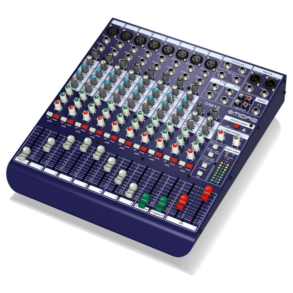 Midas DM12 - Consola Análoga de Mezcla de 12 Canales