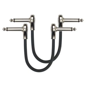 Kirlin PSK2243-03M-BK Par de 2 Cable de Patch Plano Planet Music