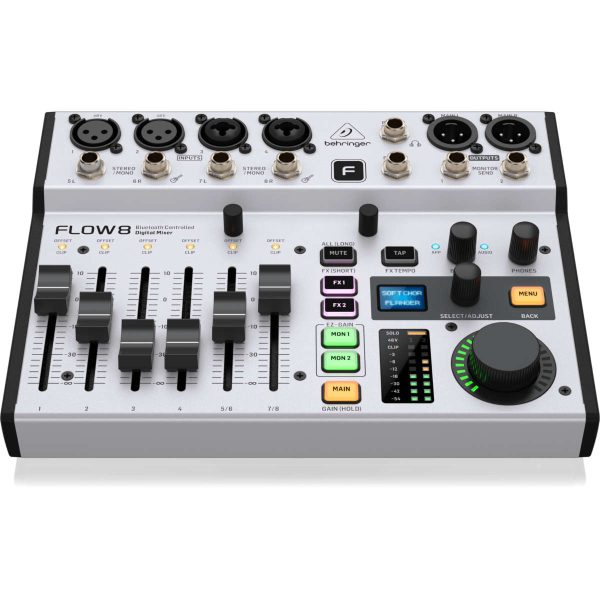 Behringer Flow 8 Consola de Mezcla Digital 8 Entradas Bluetooth FX e Interfaz USB Planet Music