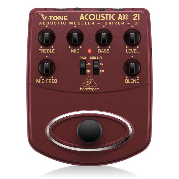 Behringer Acoustic ADI21 Modelador de Guitarra Acústica Preamplificador y Caja Directa Planet Music
