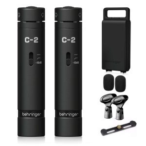 Behringer C-2 Dark Edition Par de Micrófonos de Condensador Cardioide con Diafragma Pequeño Planet Music